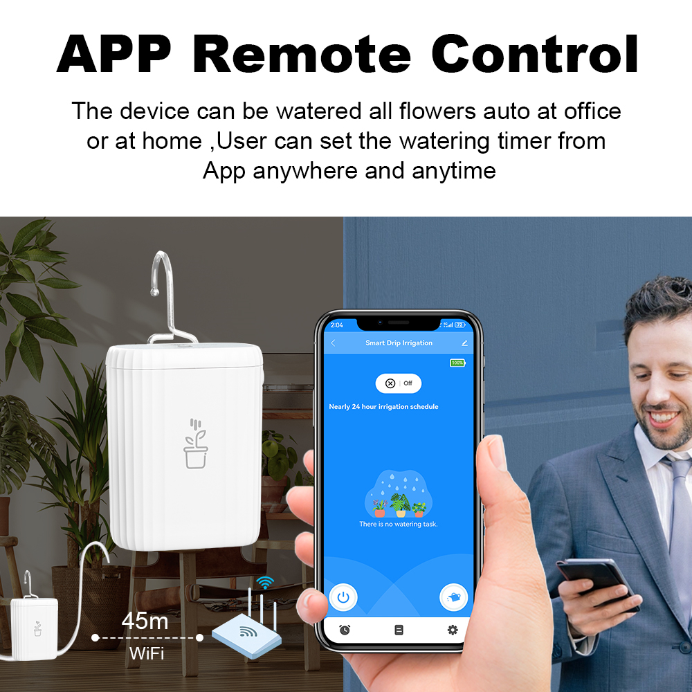 Tuya WiFi Intelligent Watering - đánh giá và giá Plant Parent App