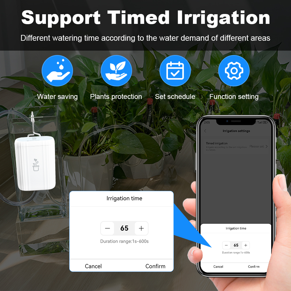 Tuya WiFi Intelligent Watering - đánh giá và giá Plant Parent App