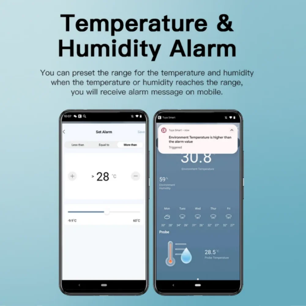Tuya WiFi Temperature Humidity - đánh giá và giá Plant Parent App